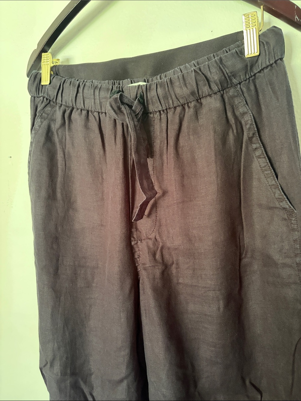 Everlane Black Linen Pull-on Barrel Pant - Picture 4 of 6